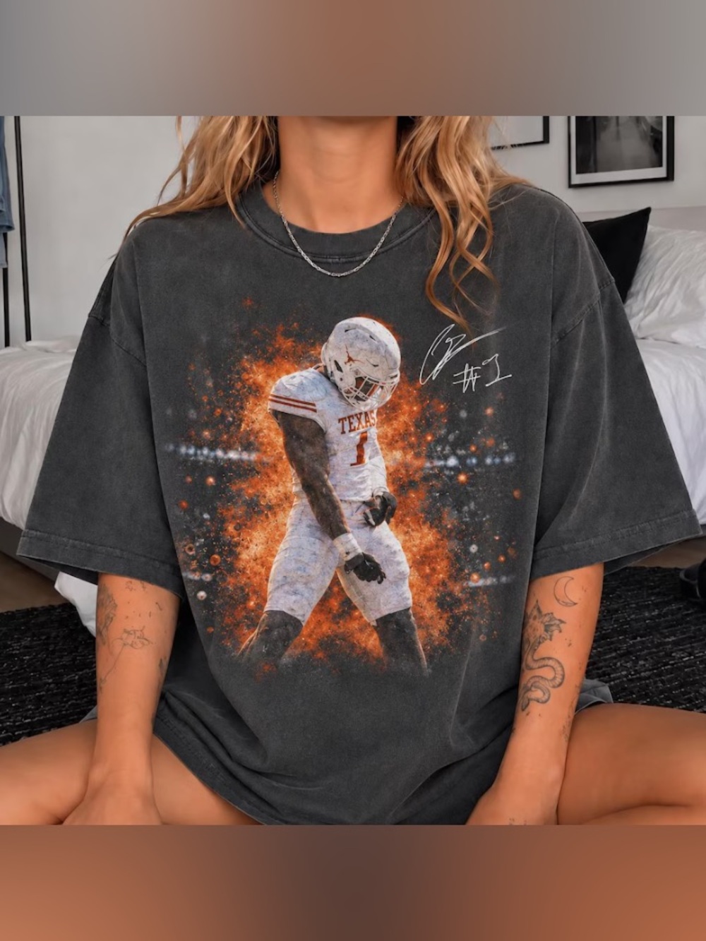 Colin Simmons Grotesque Sack Celly Comfort Color Tee, College Football Tee